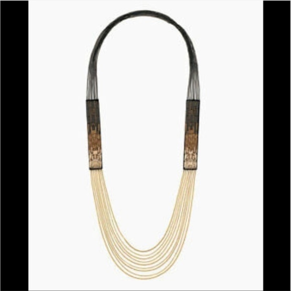 Stella & Dot. Leather beaded chain Jasper necklace - Picture 4 of 4